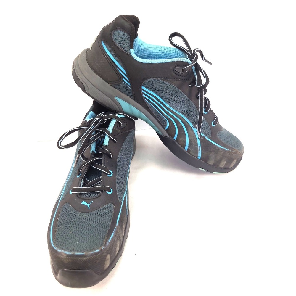 Puma F2413-11 Safety Steel Toe Shoes Women's Size US 10 EUR 42 UK 8 Black/Blue